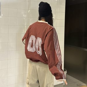 Vintage Hip-Hop Patchwork Long Sleeve T-Shirt with Three Stripes - Casual Loose Sports Top for 90s Y2K Style