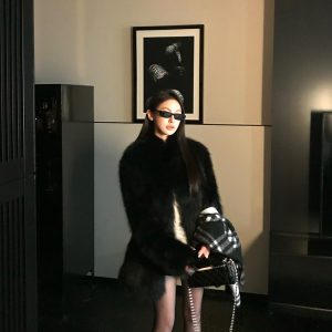 Vintage Imported Raccoon Fur Short Coat for Women - Elegant High-Quality Winter Outerwear