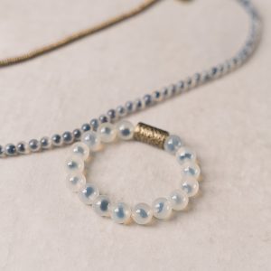 Vintage Minimalist Sugar Heart Agate Circle Bracelet - Artistic Unisex Design, Versatile Fashion Accessory for Men and Women