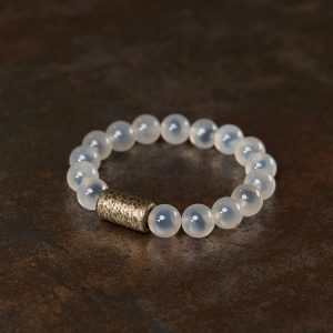 Vintage Minimalist Sugar Heart Agate Circle Bracelet - Artistic Unisex Design, Versatile Fashion Accessory for Men and Women