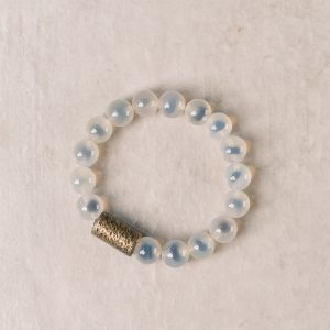 Vintage Minimalist Sugar Heart Agate Circle Bracelet - Artistic Unisex Design, Versatile Fashion Accessory for Men and Women