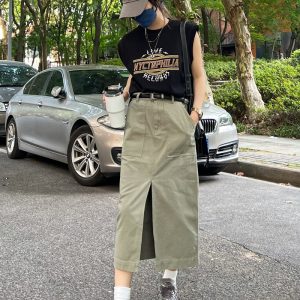 Vintage Print Hip-Hop Vest for Women - Sleeveless Black T-Shirt, Summer American High Street Style, Niche Design