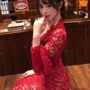 Vintage Red V-Neck Lace Dress for Women - Sexy Bodycon with Crochet Flared Sleeves, Spring Style, 90s Inspired Fashion