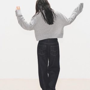 Vintage Slim Fit Straight Leg Jeans for Women - Low Waist Floor-Length Denim Pants, 2024 Trendy Fashion