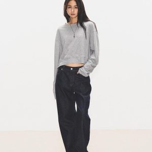 Vintage Slim Fit Straight Leg Jeans for Women - Low Waist Floor-Length Denim Pants, 2024 Trendy Fashion