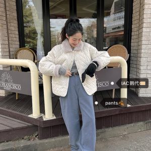 Vintage Soft Cotton Wide Leg Pants in Deep Blue, Peach Pink, and Baby Blue - Loose Fit Korean Style Fashion