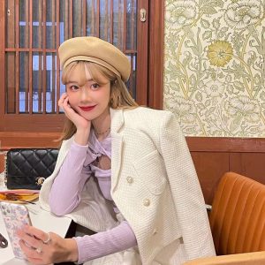 Vintage Solid Color Bud Hat - Korean Style Dongdaemun Design, Timeless Temperament Accessory for Fashion Enthusiasts