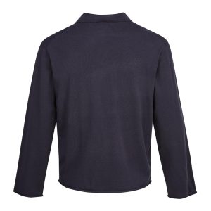 Vintage Style Knitted Long Sleeve Polo Neck T-Shirt Cardigan in Linen Blend for Autumn 2025 - Chic and Cozy Fashion Essential