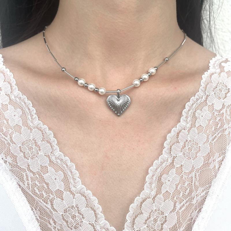 Vintage-Style Pearl Beaded Choker Necklace - Exquisite High-End Neck Chain for Versatile Fashion Looks