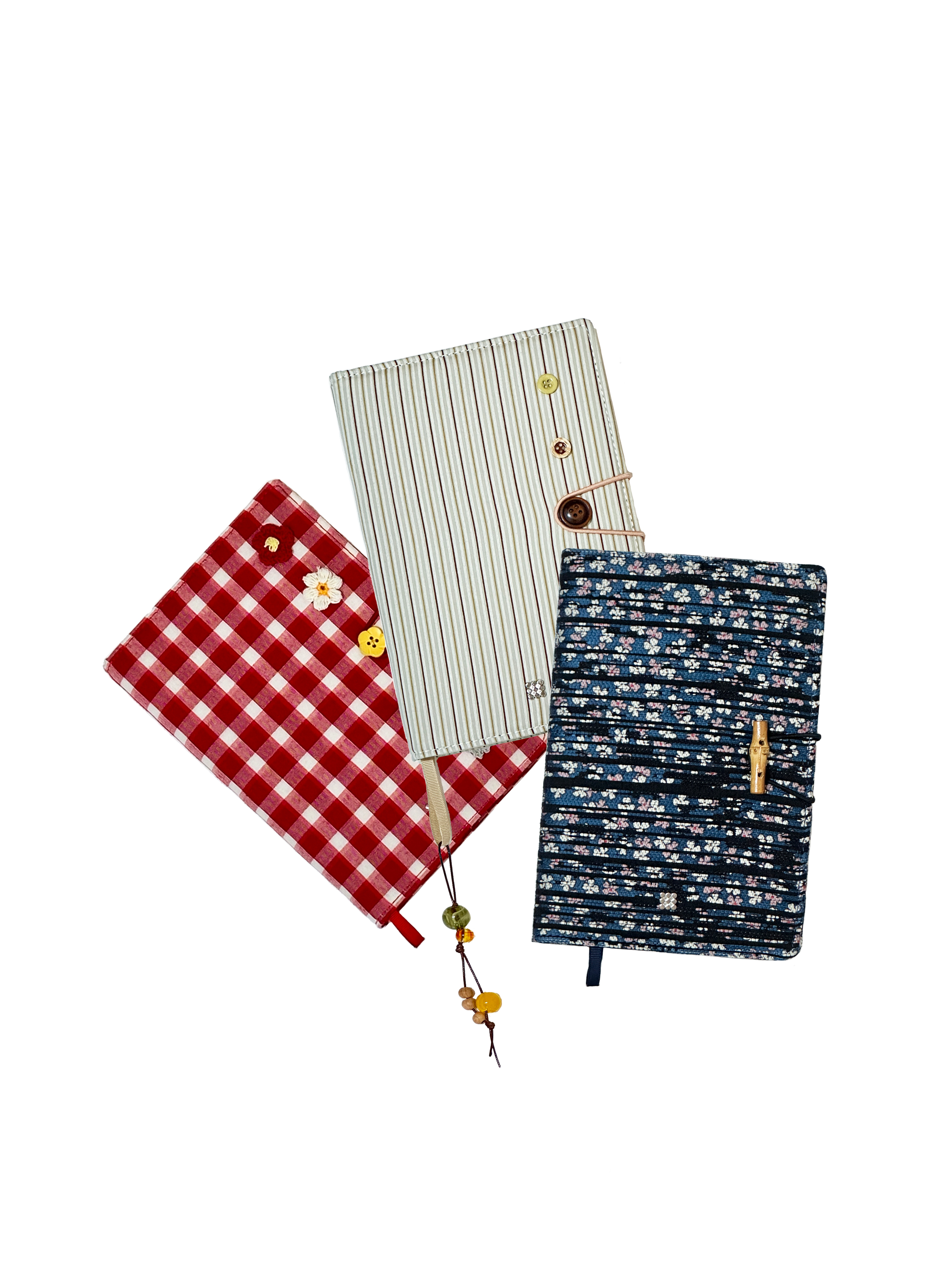 Walnut Diary Fabric Notebook - Simple Daily Blank Journal for Writing, Planning, and Organizing