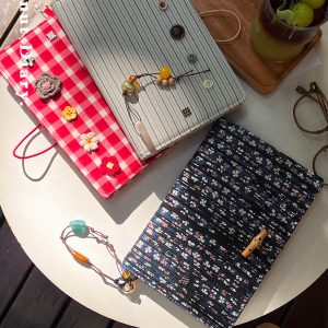Walnut Diary Fabric Notebook - Simple Daily Blank Journal for Writing, Planning, and Organizing