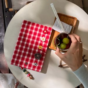 Walnut Diary Fabric Notebook - Simple Daily Blank Journal for Writing, Planning, and Organizing