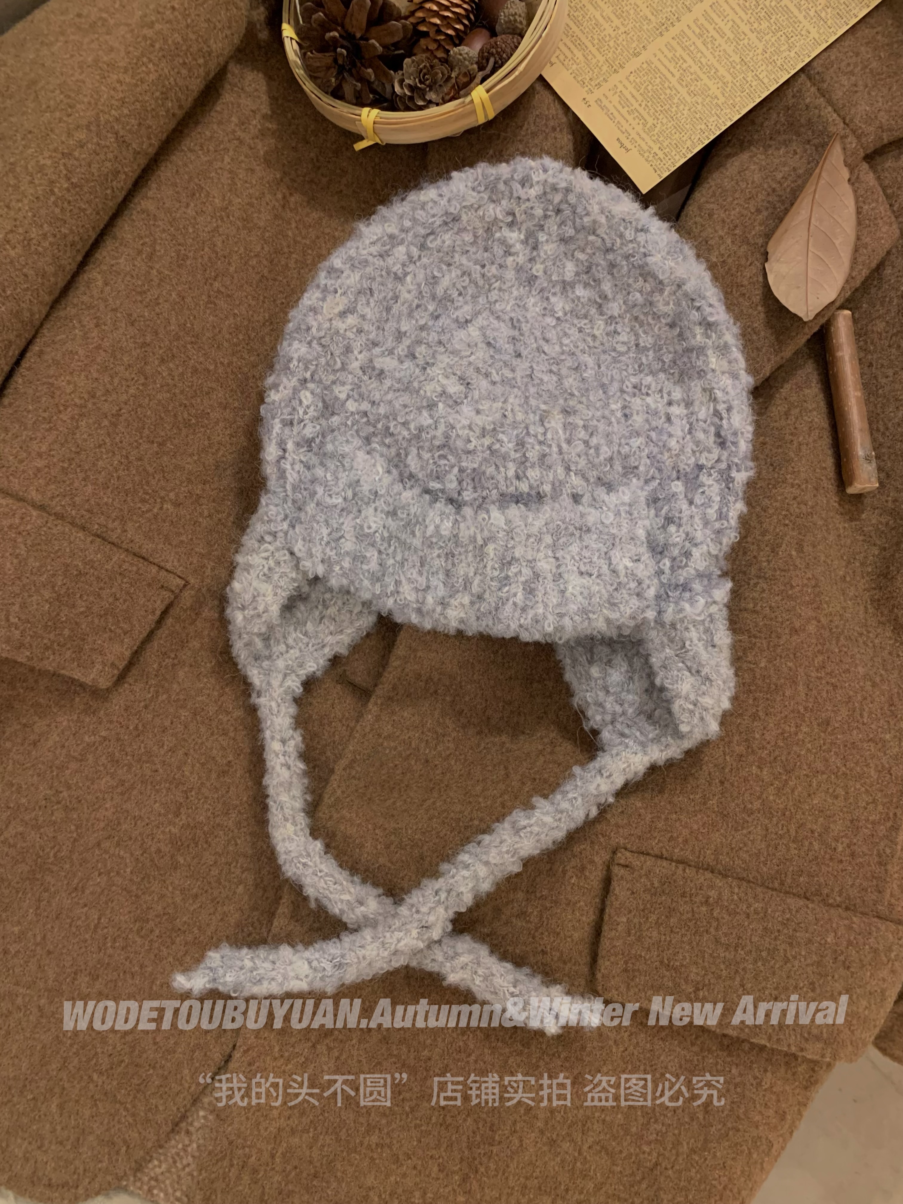 Warm and Cold-Resistant Women's Lei Feng Hat - Thickened Fleece-Lined Knitted Wool Ear Protection Hat for Winter Fashion