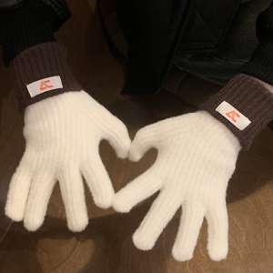 Warm Split-Finger Cycling Gloves for Students - Trendy Winter Fashion, Cold-Resistant Design, Perfect for Couples