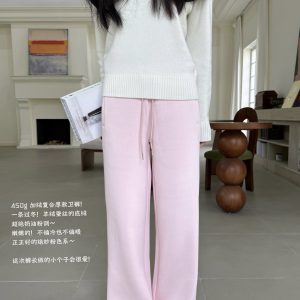Warm Winter Fleece Sweatpants - 460g Thick, Comfortable Fit for Cozy Days, Essential Basic for Cold Weather Fashion