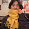 Warm Yellow Wool Scarf for Women - Thick Versatile Winter Accessory, All-Australia Design, Perfect for Couples and Students