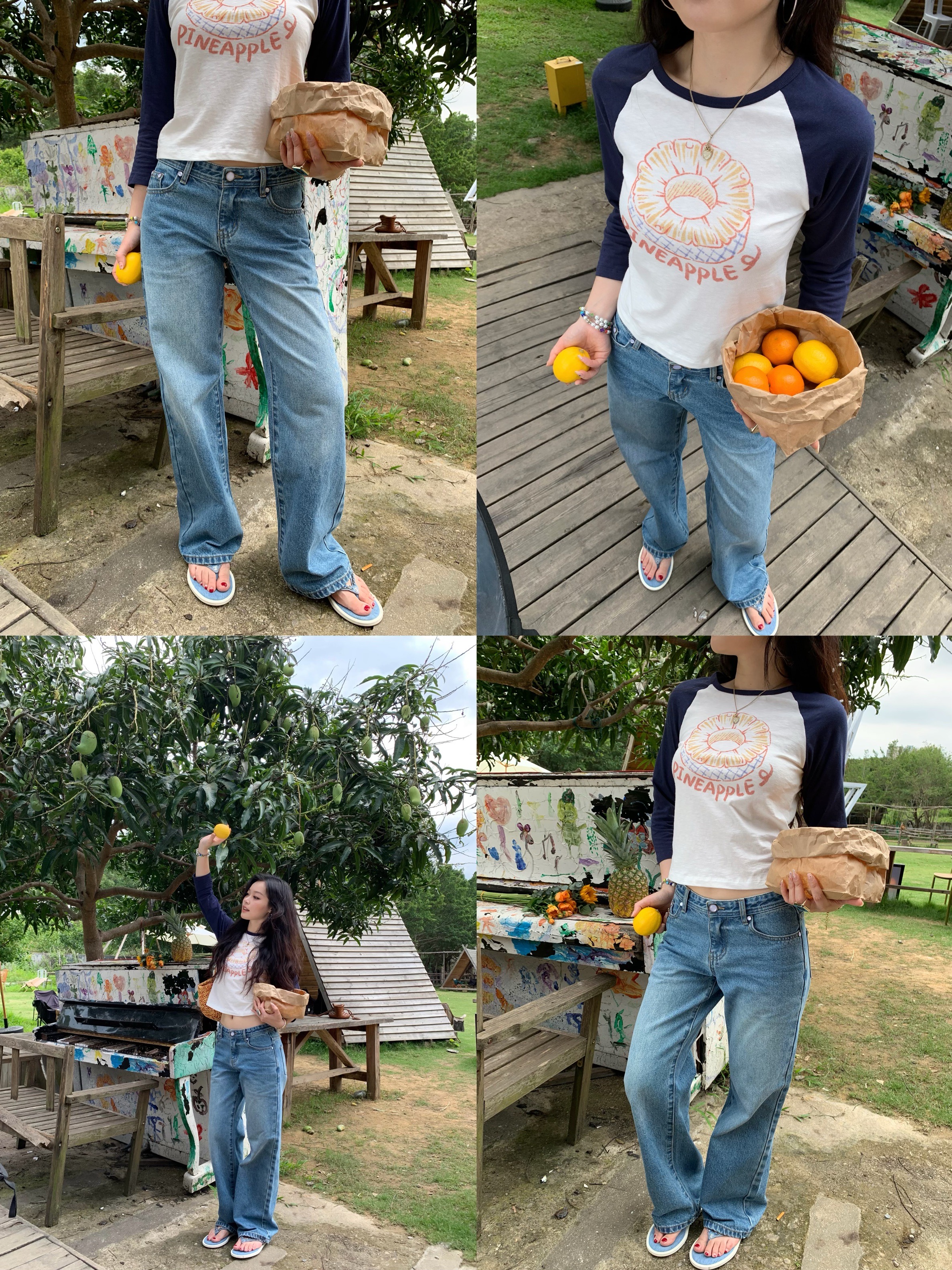White Jade Cat Eye Summer Breeze Blue Wide-Leg Jeans - Light Comfortable Y2K Style for Effortless Summer Fashion