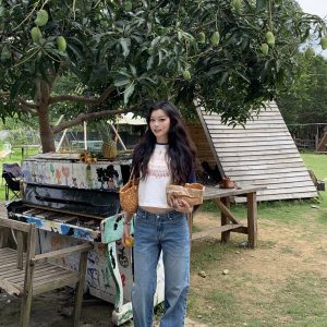 White Jade Cat Eye Summer Breeze Blue Wide-Leg Jeans - Light Comfortable Y2K Style for Effortless Summer Fashion