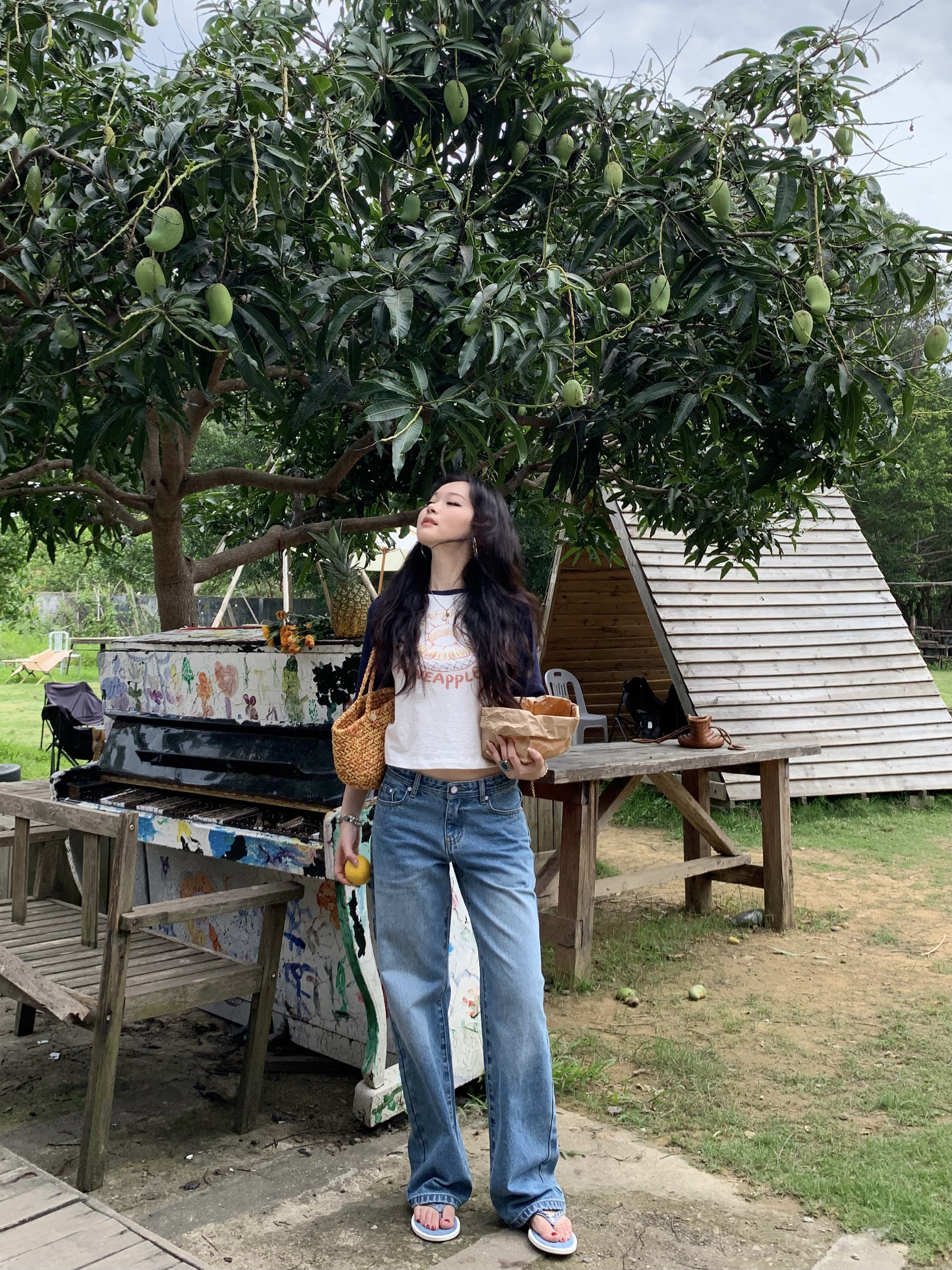 White Jade Cat Eye Summer Breeze Blue Wide-Leg Jeans - Light Comfortable Y2K Style for Effortless Summer Fashion