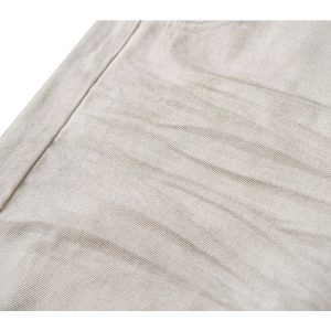 White Wide-Leg Casual Pants with Scratched Cat Whiskers - Baggy Curved Blade Design for Y2K and 90s Inspired Style