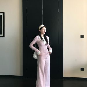 Wide-Leg Drawstring Casual Pants for Women - Minimalist Floor-Length Draped Sweatpants - Winter 370G Comfort Style