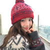 Winter Warm Knitted Wool Hat for Women - Small Head Circumference, Face-Shaping Design, Anke La Red, Cozy Lamb Wool Beanie