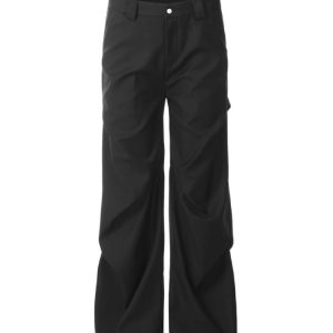 Women's American Style Pleated Suit Pants - Clean Fit, Niche Loose Wide-Leg, Casual Flared Design