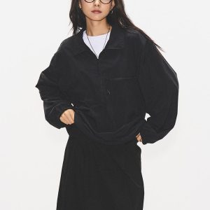 Women's Black Half-Zip Windbreaker Jacket - American Style Outdoor Sports Top for Cycling and Hiking, Casual Activewear