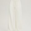Women's Casual Wide-Leg Fleece Sweatpants with Drawstring - Cozy Autumn and Winter Long Pants for Comfort and Style