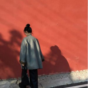 Women's Chinese-Style Round Neck Wool Coat - Niche Winter Cardigan Top for Effortless Chic
