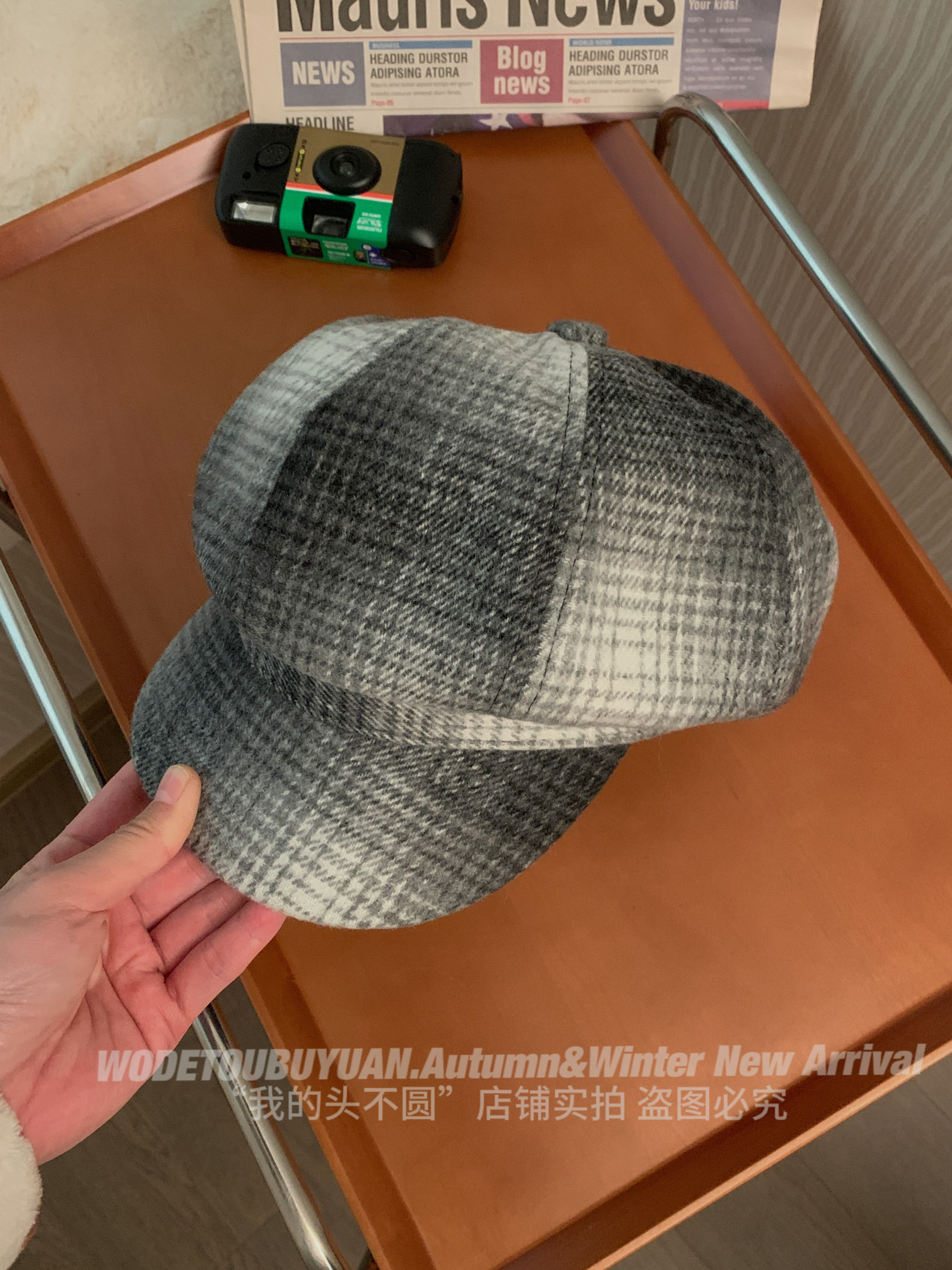 Women's Duckbill Beret Hat - Octagonal Newsboy Cap for Winter 2023 - Face-Slimming Painter Style