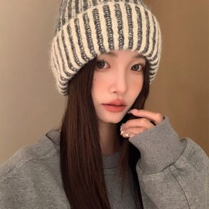 Women's Knit Hat - 'My Head is Not Round', Winter 2023 Style, Versatile Warmth, Korean Fashion, Flattering Face Shape