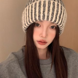 Women's Knit Hat - 'My Head is Not Round', Winter 2023 Style, Versatile Warmth, Korean Fashion, Flattering Face Shape