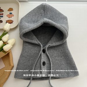 Women's Knitted Balaclava Hat with Neck Gaiter and Ear Protection - Warm Winter Wool Beanie for Cold Weather Fashion