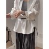 Women's Long Sleeve Two-Piece Set - Summer 2025 Layered Camisole with Belt, Chic and Elegant Style for Effortless Fashion