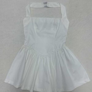 Women's Pleated Mini Camisole Dress with Splicing - Sexy High-Waisted A-Line Skirt, 2025 European American Style
