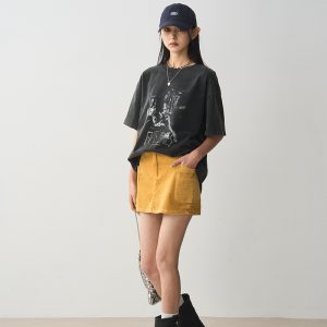 Women's Summer Corduroy A-Line Skirt - Slim Fit Workwear, Versatile Half Skirt for Lengthening Legs, Casual Chic Style