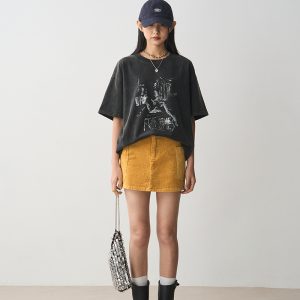 Women's Summer Corduroy A-Line Skirt - Slim Fit Workwear, Versatile Half Skirt for Lengthening Legs, Casual Chic Style