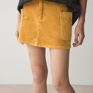 Women's Summer Corduroy A-Line Skirt - Slim Fit Workwear, Versatile Half Skirt for Lengthening Legs, Casual Chic Style