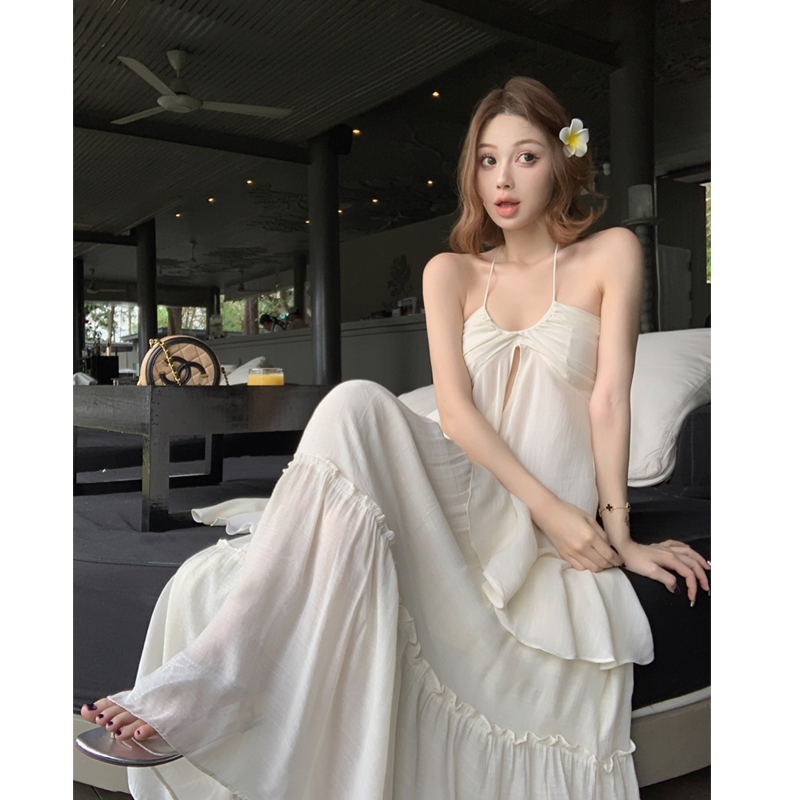 Women's Summer Vacation Two-Piece Outfit Set, Beach Holiday Style Long Skirt for Tailand Getaways, Casual and Chic.