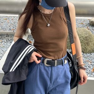 Women's Three-Color Slim-Fit Camisole - Sleeveless T-Shirt for Autumn 2022, Versatile Base Layer for Casual Outfits