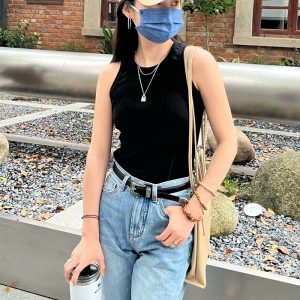 Women's Three-Color Slim-Fit Camisole - Sleeveless T-Shirt for Autumn 2022, Versatile Base Layer for Casual Outfits