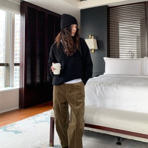 Women's V-Neck Wool Knit Sweater - Cozy Lazy Style Long Sleeve Pullover for Autumn Winter, Perfect for Casual Y2K Fashion