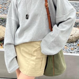 Women's Waffle Long Sleeve Sun Protection T-Shirt - Casual Loose Gray Top for Autumn 2022, Perfect for Everyday Wear