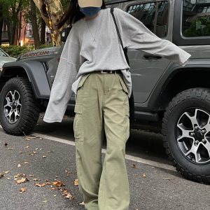 Women's Waffle Long Sleeve Sun Protection T-Shirt - Casual Loose Gray Top for Autumn 2022, Perfect for Everyday Wear
