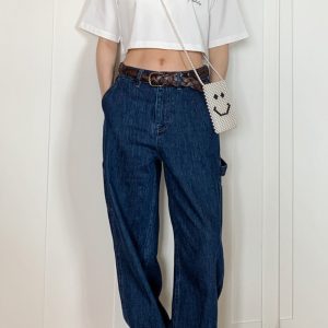 Women's White Printed Short Sleeve T-Shirt - Summer Slim Fit Top for Casual Wear