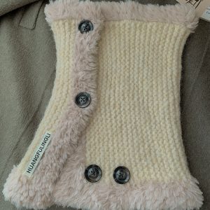 Women's Winter 2024 Button Neck Scarf Shawl - Cozy High-Quality Wrap for Cold Weather Fashion
