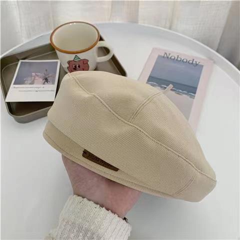 Women's Wool Beret Hat - Korean Style Painter Cap, Retro Japanese Pumpkin Design, Autumn Winter Fashion Accessory