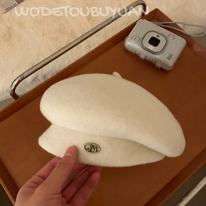 Wool Beret for Women - Autumn Winter Style, Large Head Circumference, Painter's Hat, Face-Slimming Trendy Design