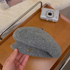 Wool Beret for Women - Autumn Winter Style, Large Head Circumference, Painter's Hat, Face-Slimming Trendy Design
